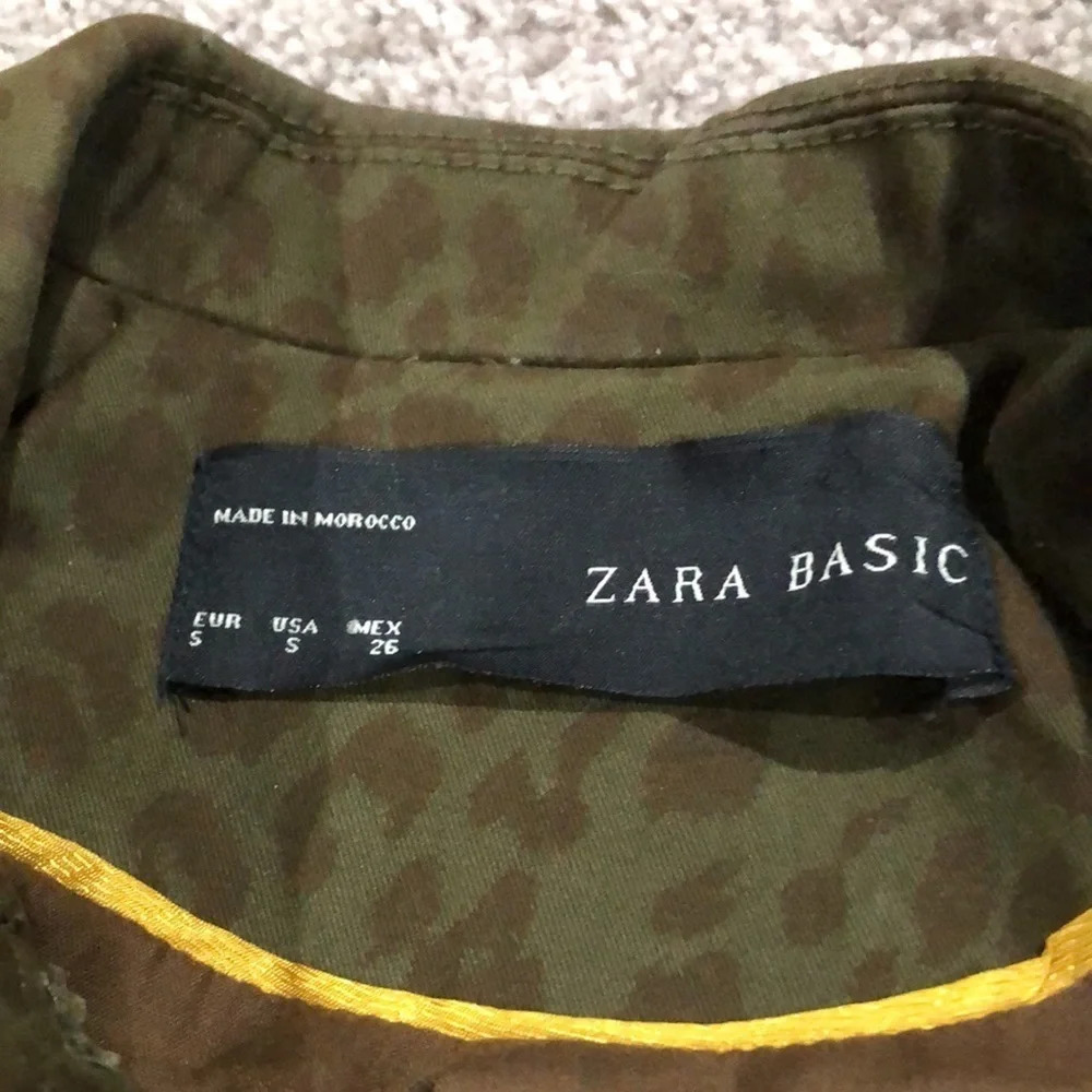 Zara Basic Glen Leopard Print Button Up Long Coat… - image 4